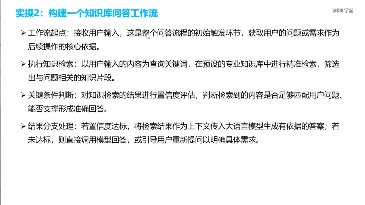 知识库问答工作流四步