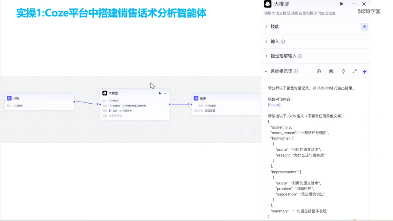 Coze 大模型节点提示词